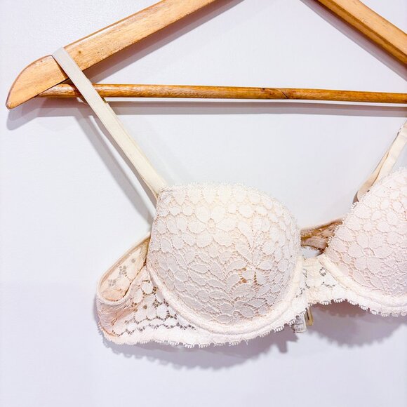 PRINCESS TAM TAM Beige lace bra | Delicate padded underwire lingerie | 34A * - Picture 2 of 5